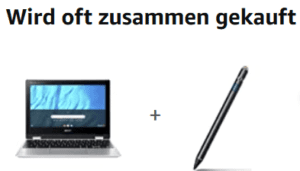 Chromebook mit Touchscreen und Stift